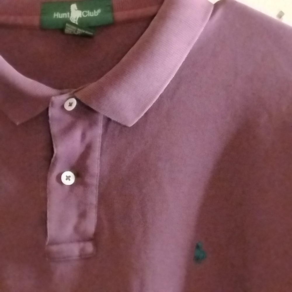 Hunt Club Purple Polo Shirt Men's Size L Short Sleeve Embroidered Logo - Picture 3 of 7